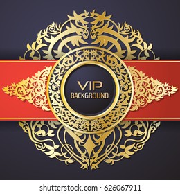 Gold background flyer style Design Template,Vector Illustration
