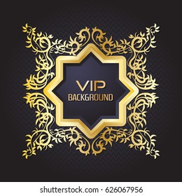 Gold background flyer style Design Template,Vector Illustration