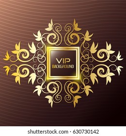Gold background flyer style Design Template,Vector Illustration