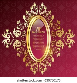 Gold background flyer style Design Template,Vector Illustration