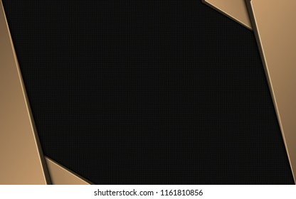 Gold background frame art line grid overlap concept black