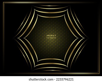 Gold background frame vector illustration.
