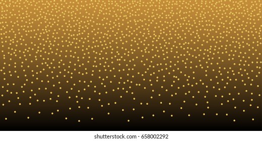 Gold background. Gold glitter texture isolated on black background. Golden explosion of confetti. Celebratory background. Vector illustration,eps 10.