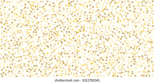 Gold background. Gold gradient circles on a white background. Vector IIlustration. Golden circles on a white horizontal background. Template for holiday designs, invitation, party, birthday, wedding.