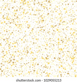Gold background. Gold gradient circles on a white background. Vector IIlustration. Golden circles on a white square background. Template for holiday designs, invitation, party, birthday, wedding.