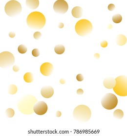 Gold background. Gold gradient circles on a white background. Vector IIlustration. Golden circles on a white square background. Template for holiday designs, invitation, party, birthday, wedding.