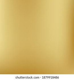 Gold background gradient foil vector yellow texture. Smooth gold gradient blur metallic