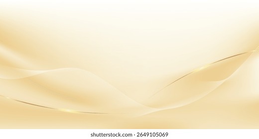Gold background luxury with abstract shining lines.