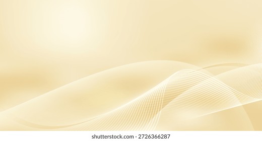Luxus auf goldenem Hintergrund mit abstrakten leuchtenden Linien. moderne Vektorgrafik