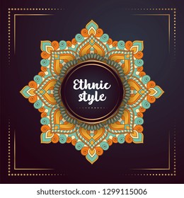 Gold background with mandala