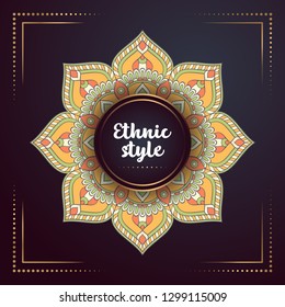 Gold background with mandala