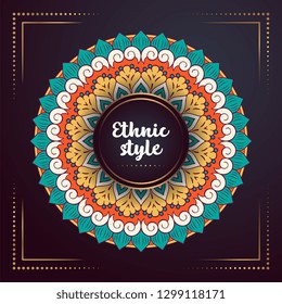 Gold background with mandala