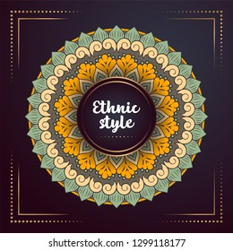 Gold background with mandala