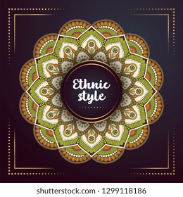 Gold background with mandala