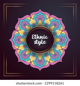 Gold background with mandala
