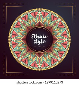Gold background with mandala