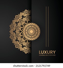 Fondo dorado con diseño de Mandala