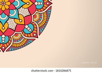 Gold background with mandala invitation