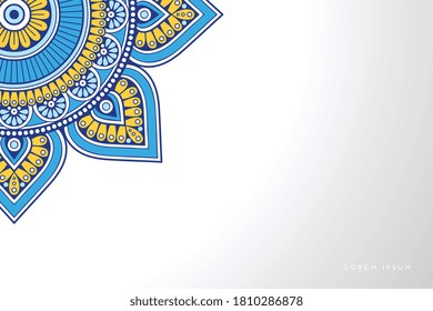 Gold background with mandala invitation