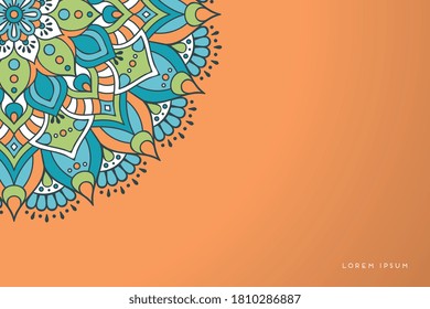 Gold background with mandala invitation