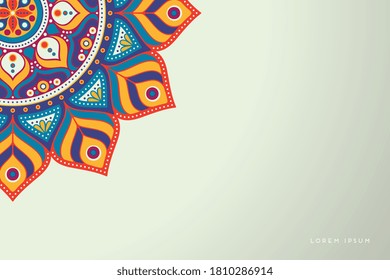 Gold background with mandala invitation