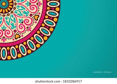 Gold background with mandala invitation