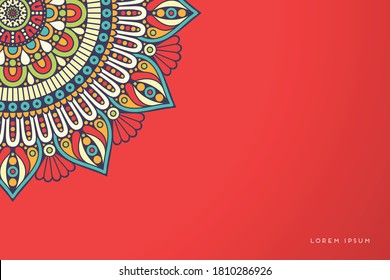 Gold background with mandala invitation