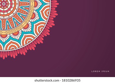 Gold background with mandala invitation