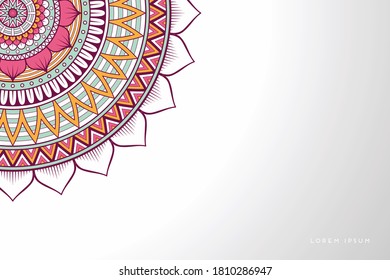 Gold background with mandala invitation