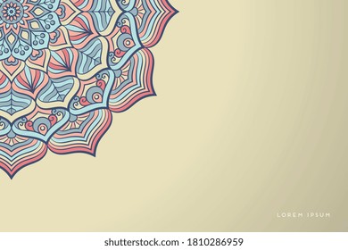 Fondo dorado con invitación a mandala