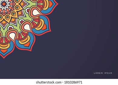 Gold background with mandala invitation