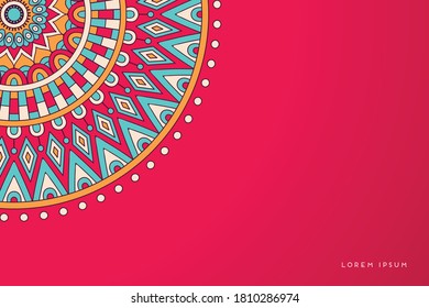 Gold background with mandala invitation