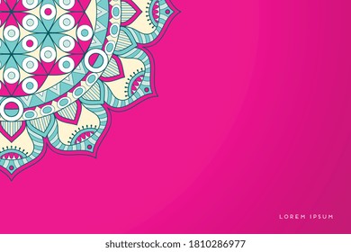 Fondo dorado con invitación a mandala