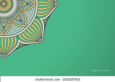Gold background with mandala invitation