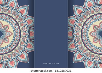 Gold background with mandala invitation