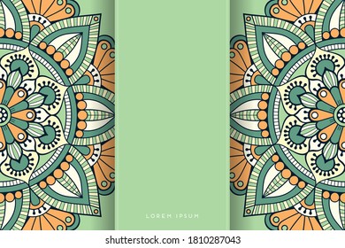 Gold background with mandala invitation