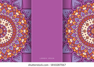 Gold background with mandala invitation