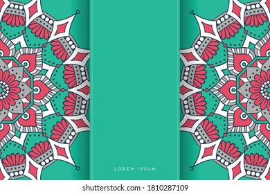 Gold background with mandala invitation