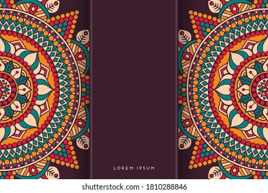 Gold background with mandala invitation