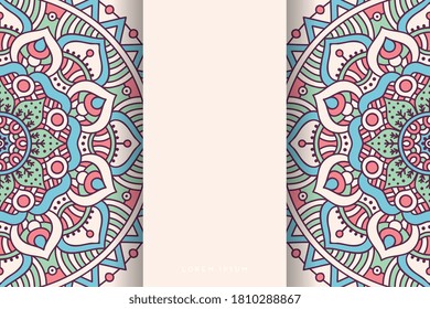 Goldener Hintergrund mit Mandala-Einladung