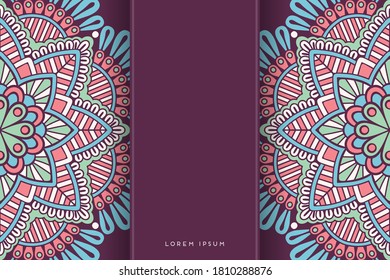 Gold background with mandala invitation