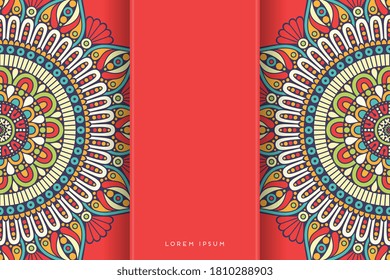 Fondo dorado con invitación a mandala