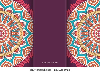 Fondo dorado con invitación a mandala