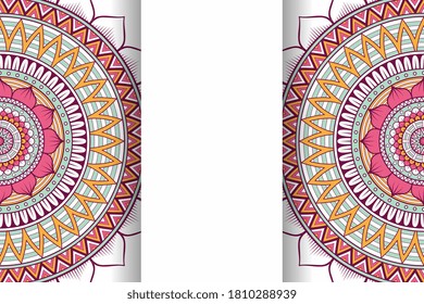 Gold background with mandala invitation