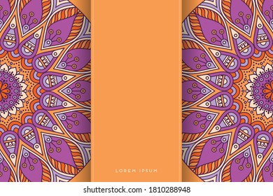 Gold background with mandala invitation