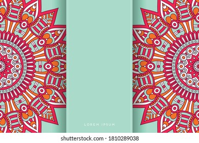 Gold background with mandala invitation