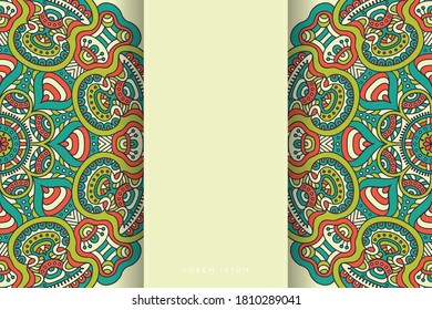Gold background with mandala invitation