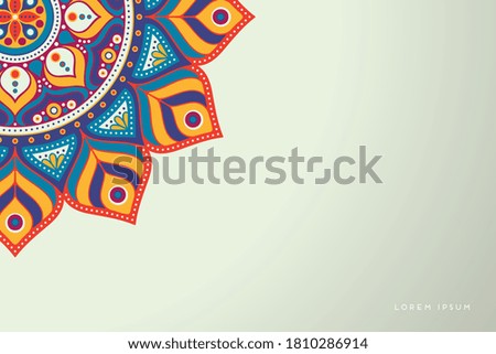 Gold background with mandala invitation