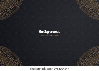 Gold background with mandala template