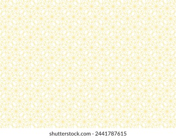 Gold background material of Japanese traditional pattern named flax-leaf.